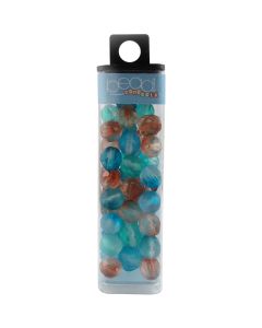 Mode International Square Tube Glass Beads 2oz-Fire Polished Evelina Mix