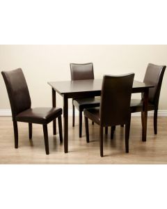 Warehouse of Tiffany Shino Light Cappuccino 5-piece Dining Furniture Set