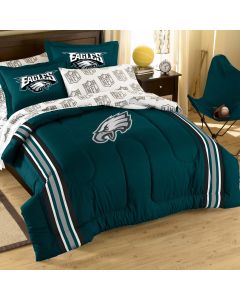 The Northwest Company Eagles Twin/Full Chenille Embroidered Comforter Set (64x86) with 2 Shams (24x30) (NFL) - Eagles Twin/Full Chenille Embroidered Comforter Set (64x86) with 2 Shams (24x30) (NFL)