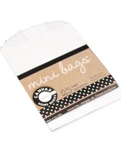 Canvas Corp Mini Gift Bags 2.5"X4" 25/Pkg-White