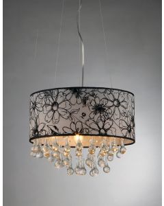 Warehouse of Tiffany Dione Chrome Floral Shade Chandelier