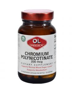 Olympian Labs Chromium Polynicotinate - 200 mg - 100 Vegetarian Capsules