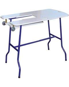 Sullivans Sew & Go Adjustable Height Foldable Sewing Table-White FOB: MI