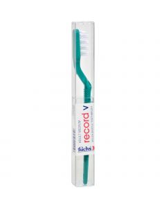 Fuchs Adult Medium Record V Nylon Bristle Toothbrush - 1 Toothbrush - Case of 10