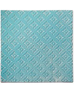 BCI Crafts Salvaged Tin Ceiling Tile 12"X12"-Turquoise Rosette