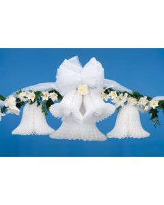 Darice Victoria Lynn Bridal Paper Bells 9" 2/Pkg-White