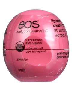 EOS Products Lip Balm - Organic - Smooth Sphere - Strawberry Sorbet - .25 oz - case of 8