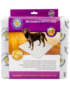 PoochPad Reusable Absorbent Potty Pad 36"X36"-X-Large White