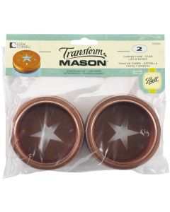 Loew-Cornell Transform Mason Lids & Bands 2/Pkg-Copper Star