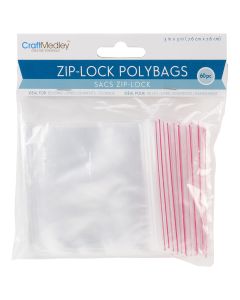Multicraft Imports Ziplock Polybags 60/Pkg-3"X3" Clear