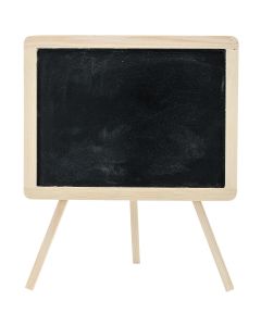 Multicraft Imports Wood Craft DIY Chalkboard Easel 9.37"X7.87"-