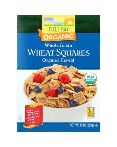 Field Day Cereal - Organic - Whole Grain - Wheat Squares - 13 oz - case of 10