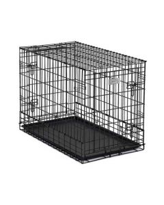 Midwest Solutions Series Side-by-Side Double Door SUV Dog Crates Black 36" x 21" x 26"