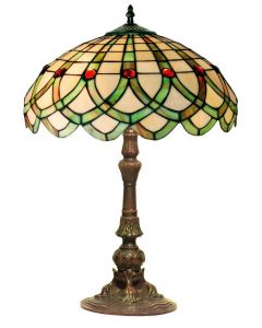 Warehouse of Tiffany Tiffany-style Ribbon Design Table Lamp