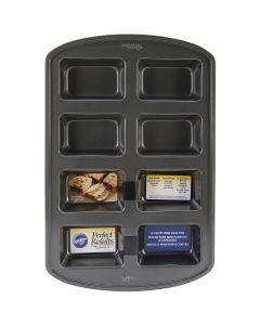 Wilton Perfect Results Mini Loaf Pan-8 Cavity 3.8"X2.5"