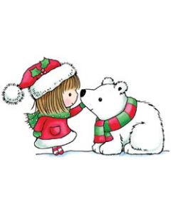 Penny Black Mounted Rubber Stamp 2.5"X4"-Snow Kiss