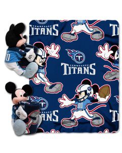 The Northwest Company Titans -Disney 40x50 Fleece Throw w/ 14" Plush Mickey Hugger
