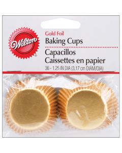 Wilton Mini Baking Cups-Gold Foil 36/Pkg