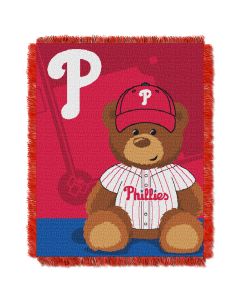 The Northwest Company Phillies  Baby 36x46 Triple Woven Jacquard Throw - Field Bear Series