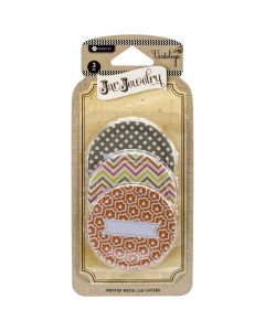 Hampton Art Metal Lids 3/Pkg-Coral & Gray