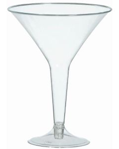 Amscan Plastic Martini Glasses 8oz 20/Pkg-Clear