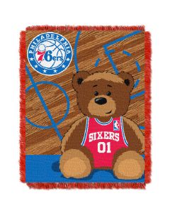 The Northwest Company 76ers  Baby 36x46 Triple Woven Jacquard Throw - Half Court Series