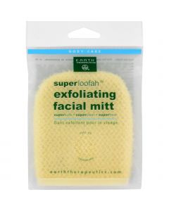 Earth Therapeutics Loofah - Super - Exfoliating - Facial Mitt - 1 Count