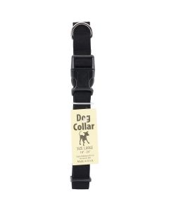 Cape Hobbycraft Large Black Dog Collar W/Welded D-Ring Buckle-Neck Size 18"X26", 1" Width