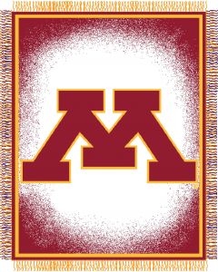 The Northwest Company Minnesota "Focus" 48"x60" Triple Woven Jacquard Throw (College) - Minnesota "Focus" 48"x60" Triple Woven Jacquard Throw (College)