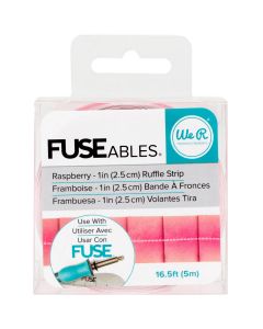 We R Memory Keepers We R FUSEables Decorative Tape 1"x16.5'-Ruffle/Raspberry