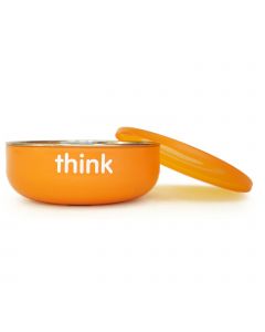 Thinkbaby BPA Free Low Wall Baby Bowl - Orange