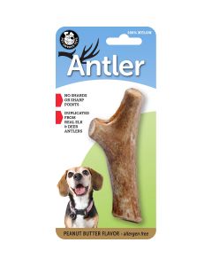 Pet Qwerks Medium Antler-Peanut Butter