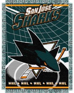 The Northwest Company Sharks 48"x 60" Triple Woven Jacquard Throw (NHL) - Sharks 48"x 60" Triple Woven Jacquard Throw (NHL)