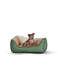 Lounge Sleeper Self-Warming Pet Bed - K&H Pet Products Self Warming Lounge Sleeper Square Pet Bed Medium Brown 24" x 30" x 9"