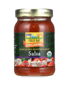 Field Day Salsa - Organic - Fire Roasted Garlic - Medium - 16 oz - case of 12