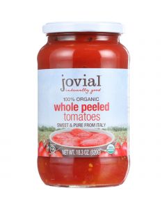 Jovial Tomatoes - Organic - Whole Peeled - 18.3 oz - case of 6