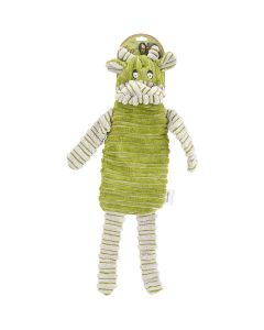 Nandog Pet Gear Nandog My BFF Striped Unstuffed Corduroy Plush Toy-Green Cow