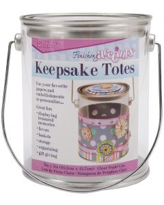 Darice Keepsake Totes Clear Paint Can-4"X5"