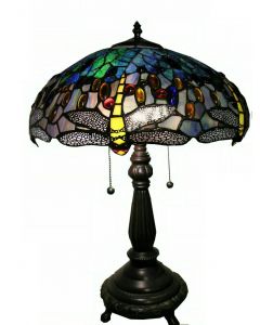 Warehouse of Tiffany Tiffany-style Blue Dragonfly Table Lamp