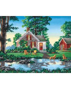 Dimensions Paint Works Paint By Number Kit 20"X16"-Summer Cottage