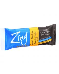 Zing Bars Nutrition Bar - Dark Chocolate Coconut - 1.76 oz Bars - Case of 12