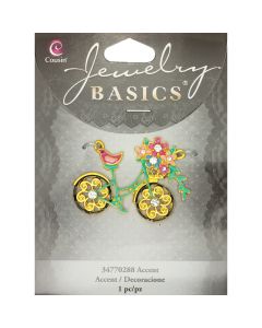 Cousin Jewelry Basics Metal Charms-Bicycle Accent 1/Pkg