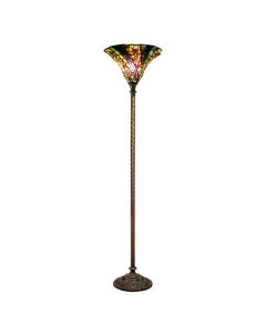 Warehouse of Tiffany Tiffany Style 3D Purple Wave Torchier Lamp