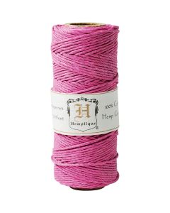 Hemptique Hemp Cord Spool 20lb 205'-Bright Pink
