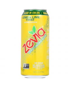 Zevia Soda - Zero Calorie - Lemon Lime Twist - Tall Girls Can - 16 oz - case of 12