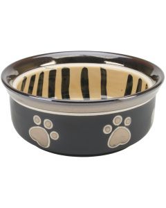Ethical Pets Tiger Print & Paw Print Design Stoneware Dish-