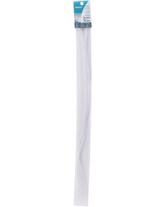 Panacea Cloth Covered Stem Wire 32 Gauge 18" 12/Pkg-White