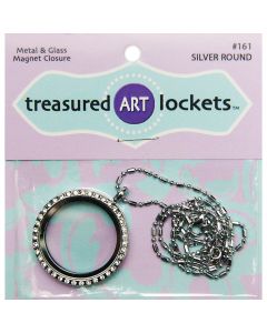 Quilled Creations Jewelry Locket-Silver Round