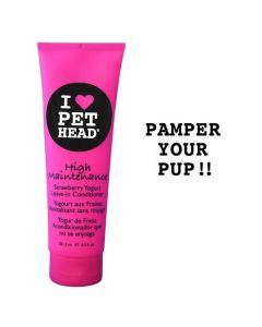 Pet Head High Maintenance Leave In Conditioner Strawberry Yogurt 8.5oz 8.5" x 2.5" x 1.75"