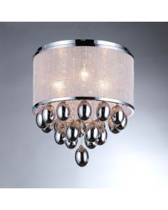 Warehouse of Tiffany Silver Drops Crystal Chandelier